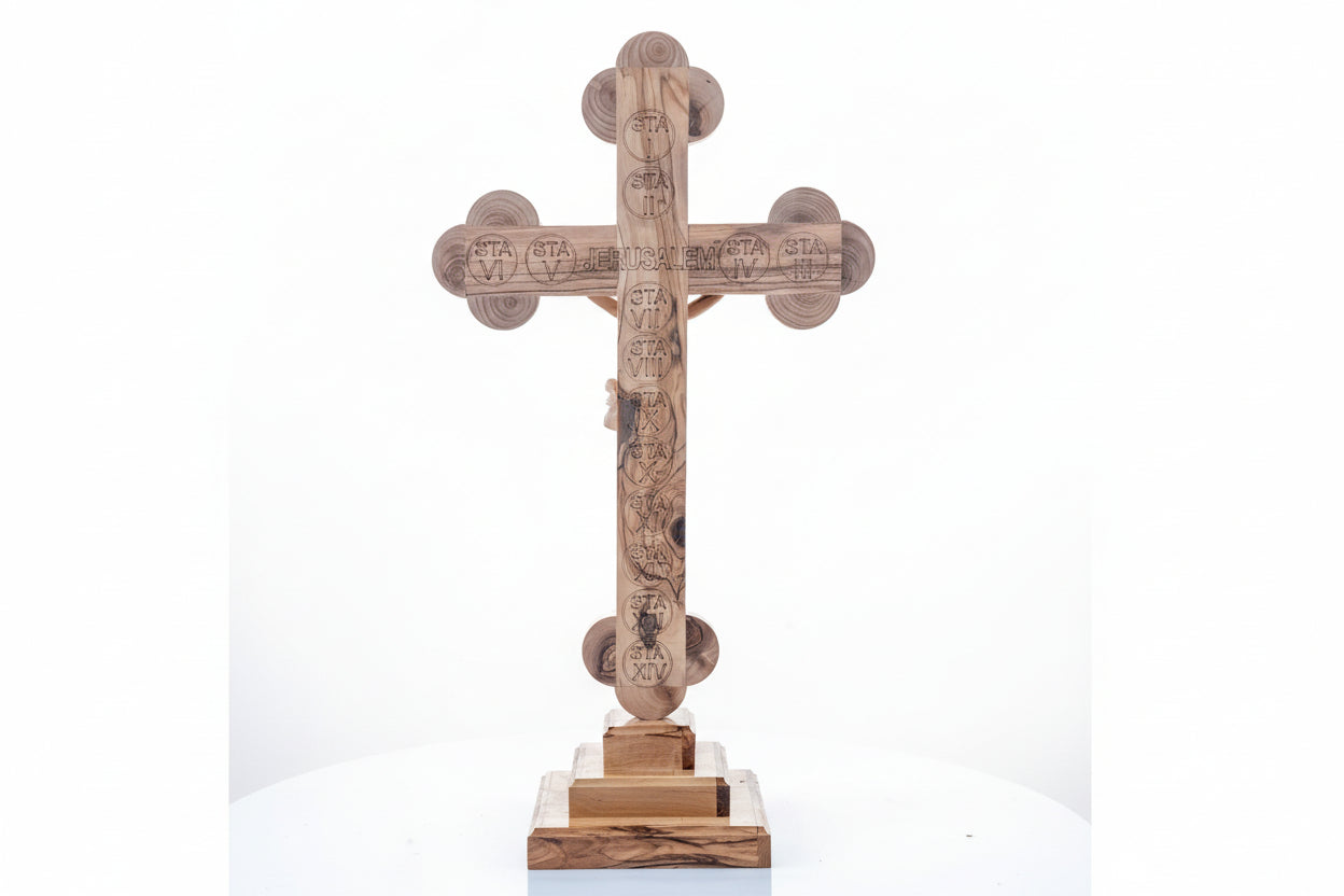 Olive Wood Cross: Catholic Relics, Christian Decor