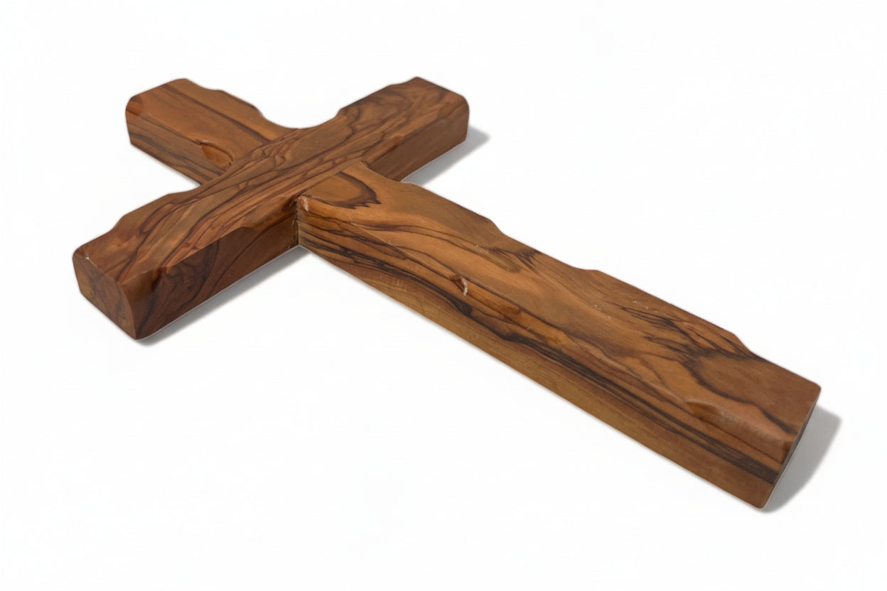 Wooden Wall Hanging Cross Olive wood Cross Christmas Gift or First Communion