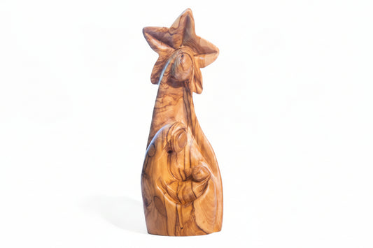 Olive Wood Holy Family Statue, Nativity Figurine, Religious Décor, Christmas Gifts.