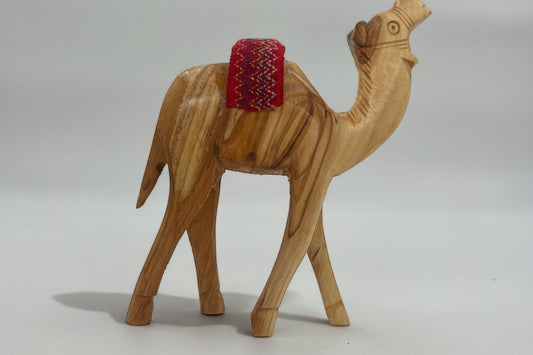 Camel Figurines, carved from Olive wood, Wood decor, Christmas gift.