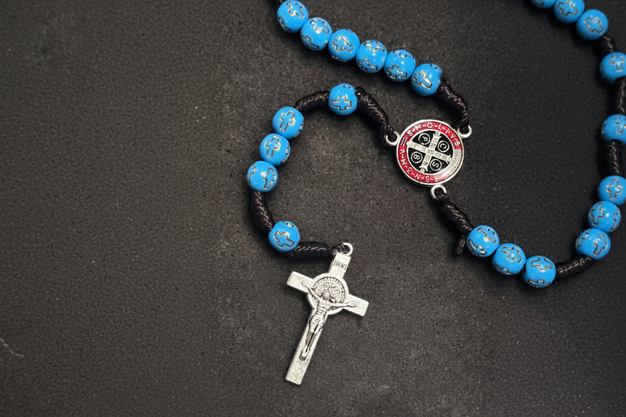 Saint Benedict Rosary, Catholic Rosary from Holy Land. Confirmation Gift.