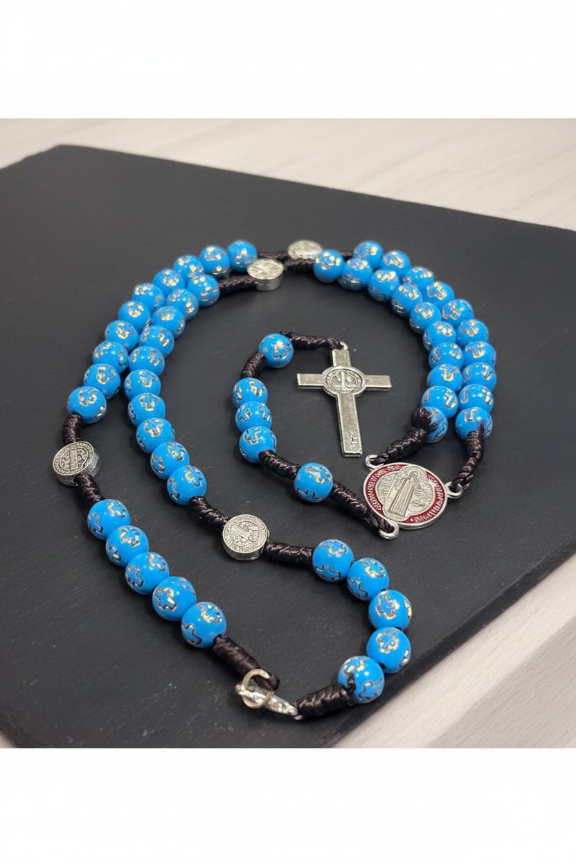 Saint Benedict Rosary, Catholic Rosary from Holy Land. Confirmation Gift.