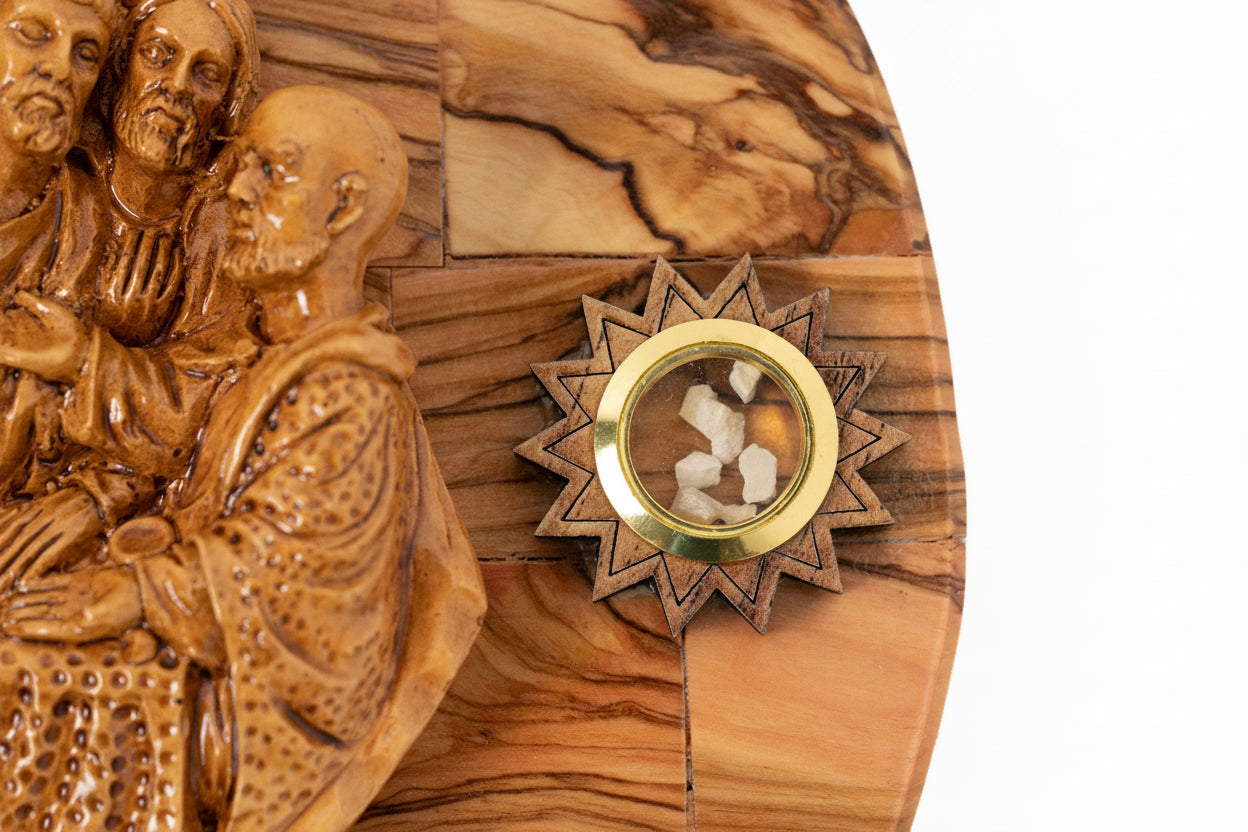 Olive Wood Last Supper Plaque, Christian Home Decor, Holy Land Art