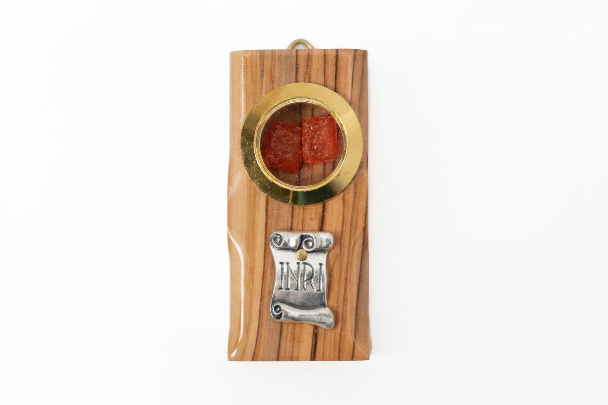 Olive Wood Crucifix Cross: Jerusalem Holy Land Relics