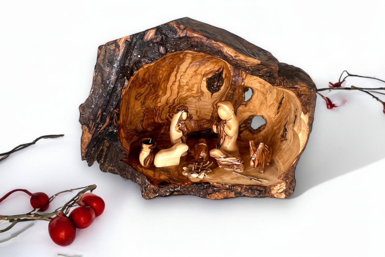 Nativity Scene, Christmas Gift, Home Decor Made in the Holy Land.