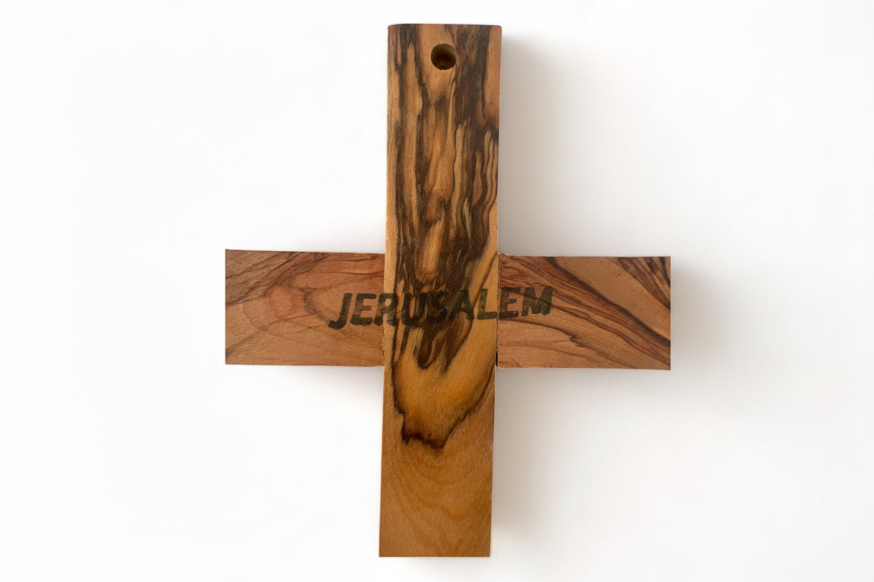 Wooden Wall Hanging Cross Olive wood Cross Christmas Gift or First Communion